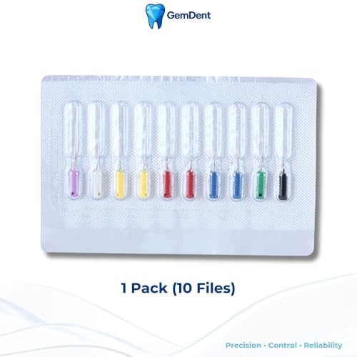 ApexDrive Barbed Broaches, 21 mm, Sizes #0–6 Assorted, 1 Pack of 10 Files 21MM #0-6 Assorted