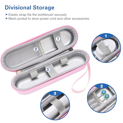 ProCase 2 Pack Travel Case for Oral-B/Oral-B Pro Smartseries/IO Serie Sonicare Protective Clean Electric Toothbrush