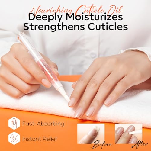 Modelones Cuticle Remover, Nail Kit Cuticle Trimmer Pusher Remover Liquid A1-Orange