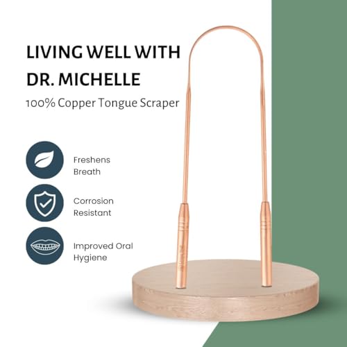 Bamboo Toothbrush, Floss, and Copper Tongue Scraper Set