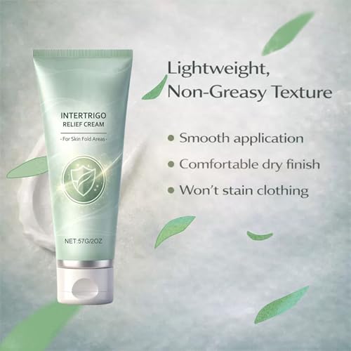 2Pcs Intertrigo Cream for Relief and Treatment, Skin Fold Care, Soothe Irritated Skin and Reduce Friction, Chafing Support Cream for Skin Fold Areas, Fast-Drying Non-Greasy Formula for Skin Comfort