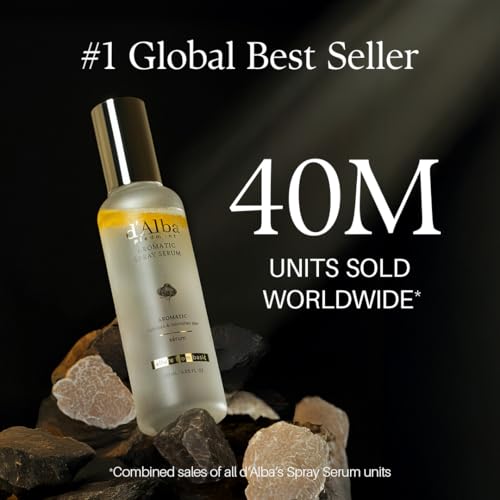 d'alba Piedmont Italian White Truffle First Aromatic Spray Serum, Fragrant VEGAN Glowy Antioxidant Face Mist, Deep Hydration Skin Firmness, Korean Skin Care (4.05 fl.oz) 4.05 fl.oz