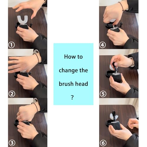 Automatic Toothbrush for Adult Rechargeable Waterproof Timer Travel Black