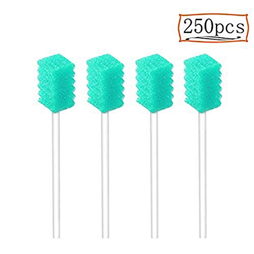250 Pcs Disposable Oral Swabs,Sterile Dental Sponge for Mouth&Gum Cleaning 250 Pack