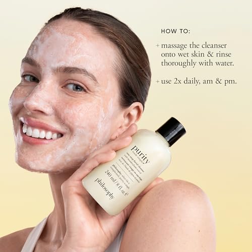 philosophy purity made simple one-step facial cleanser- with meadowfoam seed oil gently cleanses & melts away dirt, oil & stubborn makeup paraben-free face wash Facial Cleanser - 8 fl oz