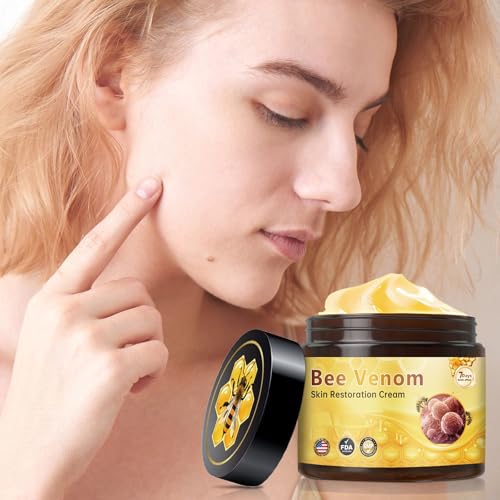 2 Pcs Bee Venom Skin Treatment Cream, Anti-Aging Wrinkle Removal and Firming Face Skin Bee Venom Comprehensive Restoration Cream. 2 Pcs