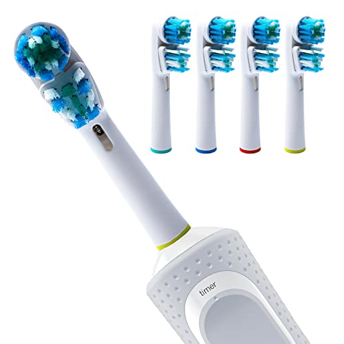 Double Clean Brush Heads, Compatible with Braun Oral-B Dual Clean Electric Toothbrush - Pack of 20 White 1 Count (Pack of 20)