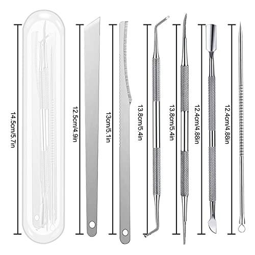 6pcs Ingrown toenail Tool, Toenail File and Lifters Natural color