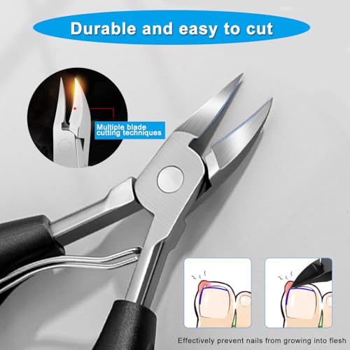 Long Handle Heavy-Duty Toenail Clippers for Thick & Ingrown Nails, Seniors