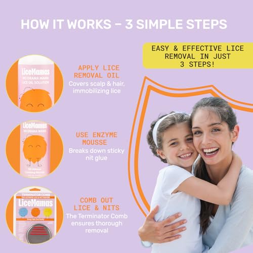Ultimate Lice Treatment Kit, Oil Mousse Comb, Kids & Adults