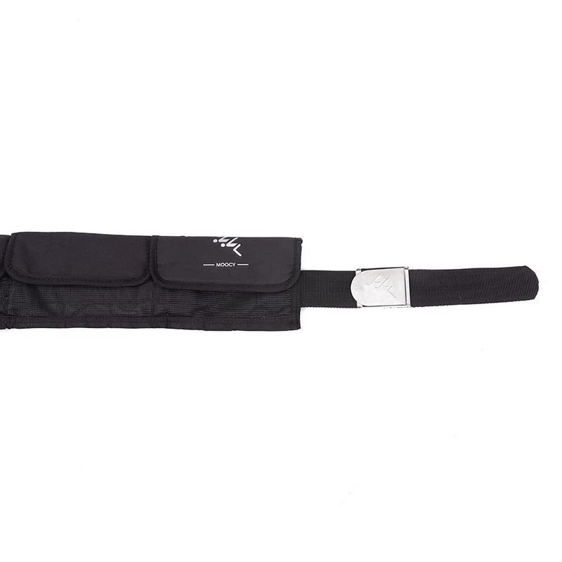 Waist Scub-a Weight Belt, Adjustable Scub-a Weight Belt with 4 Neoprene Pocket, Durable Dive Weight Belt for Fre-e Diving with Stainless Steel Buckle and Adjustable Webbing(Black) Black - BeesActive Australia