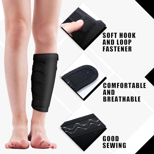 Hoolerry 2 Pcs Lymphedema Compression Wraps Calf 2XL Black