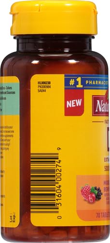 Nature Made Vitamin D3 5000 IU (125 mcg) Extra Strength, Vitamin D Supplement for Immune Support, 70 Sugar Free Fast Dissolve Tablets, 70 Day Supply, (Pack of 2) 70 Count (Pack of 2)