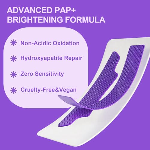 Teeth whitening Strips, Pap Formula Purple Whitening, Gentle Formula 2 Count (Pack of 28)
