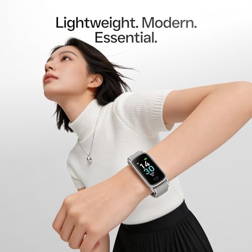 Lightweight Activity & Fitness Tracker with Subscription-Free App Control, AI Sleep Insights, 24/7 Heart Rate & Blood Oxygen Tracking, 16 Sport Modes, Waterproof Smart Watch for Men & Women Silver