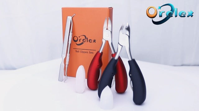 Toe Nail Clippers for Thick Nails for Seniors, Toenail Clippers, Black+red