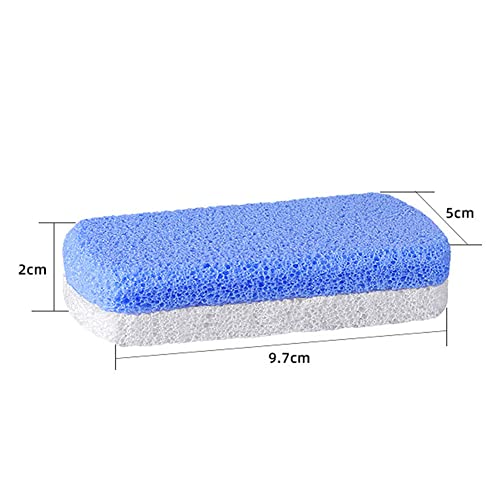 4Pcs Double Side Glass Pumice Stone Foot Scrubber Foot Pedicure Exfoliating Tool for Feet Hard Skin Callus Remover Foot Care Suppiles