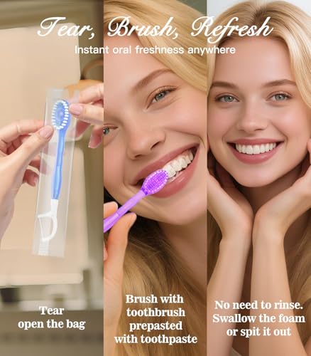 48 Pack 5-in-1 Travel Toothbrush Set for All Ages Mixed Flavor 1 Count (Pack of 48)