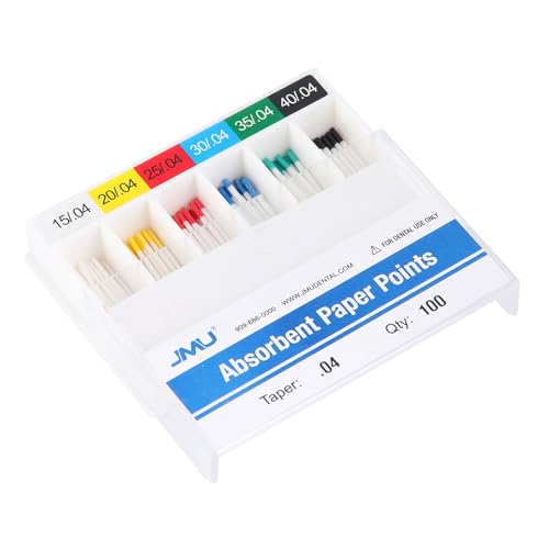JMU Absorbent Paper Points .04 Taper #15-40 Assorted 100 Pcs/Pack