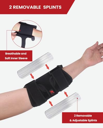 Hurmoya Elbow Brace Night Sleep, Cubital Tunnel, Ulnar Nerve Entrapment Medium Universal