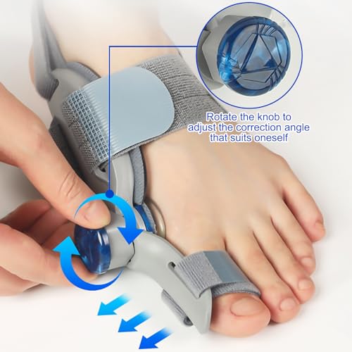 Bunion Corrector for Women & Men ,Adjustable Bunion Splint for Big Toe,1PCS Gray Single
