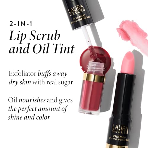 LAURA GELLER NEW YORK Prep-n-Go Lip Scrub and Gloss Tint Duo, Victory Lap 02 Victory Lap