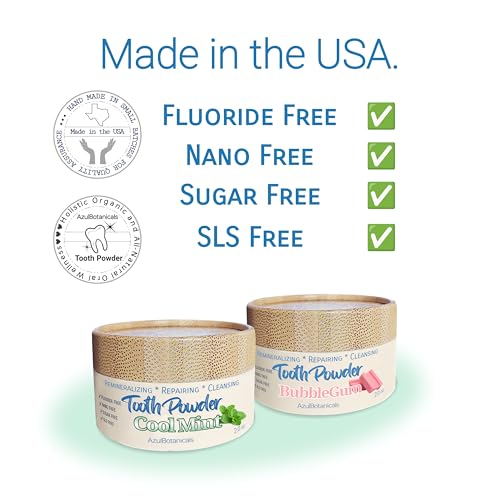 Remineralizing Tooth Powder, Cool Mint - Fluoride Free, 2 Oz 2 Ounce (Pack of 1)