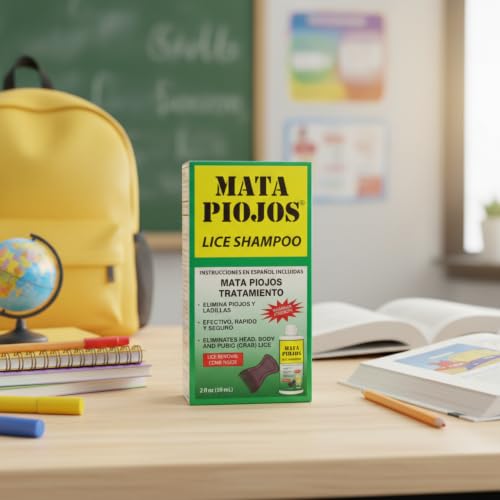 Mata Piojos Lice Shampoo, Maximum Strength Treatment, 2-Pack