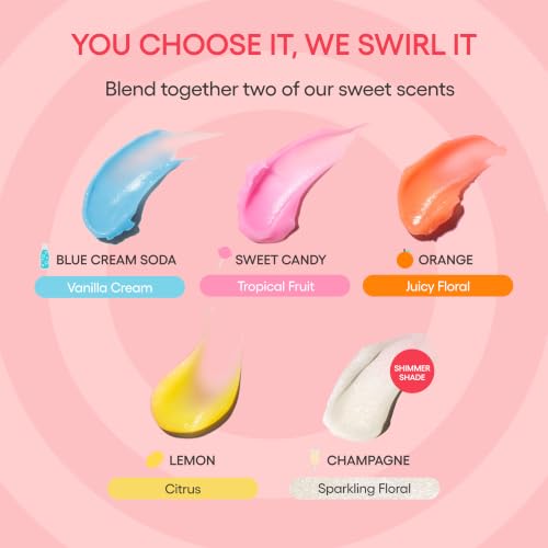 LANEIGE Bespoke Lip Sleeping Mask | Customized Hydrating Overnight Treatment | Vitamin C, Shea & Murumuru Seed Butter, Antioxidants | For Flaky, Dry Lips | Korean Skin Care 2 Scent Custom Swirl