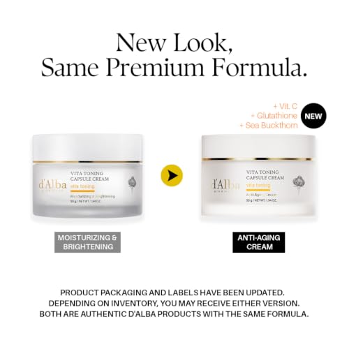 d'alba Piedmont Vita Toning Capsule Cream, Face Moisturizer (1.94 oz) JAR VITA