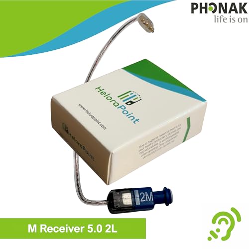 Phonak Receiver 5.0 M Size 2 Left Hearing Aid Wire , Compatible Replacement Part ,3 Pin Hearing Aid Receiver, Balanced Natural Audio , Lightweight Stable Fit , Premium Sound Performancel, Paradise & Lumity Life Hearing Aids (054-1214) M 2L