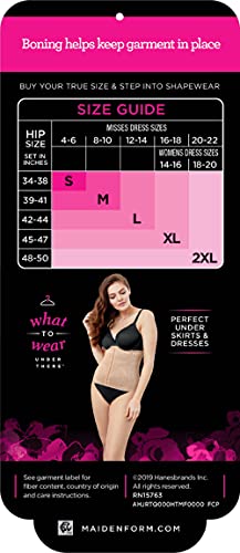 Maidenform Women's Shapewear Waist Nipper Ultra Firm Control Trainer Small Body Beige