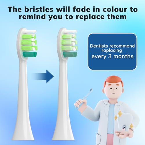 Toothbrush Replacement Heads for Philips Sonicare 16(Green and Blue) Pack Soft Replacement Electric Toothbrush Head Compatible with Philips Sonicare Electric Toothbrush Blue and Green