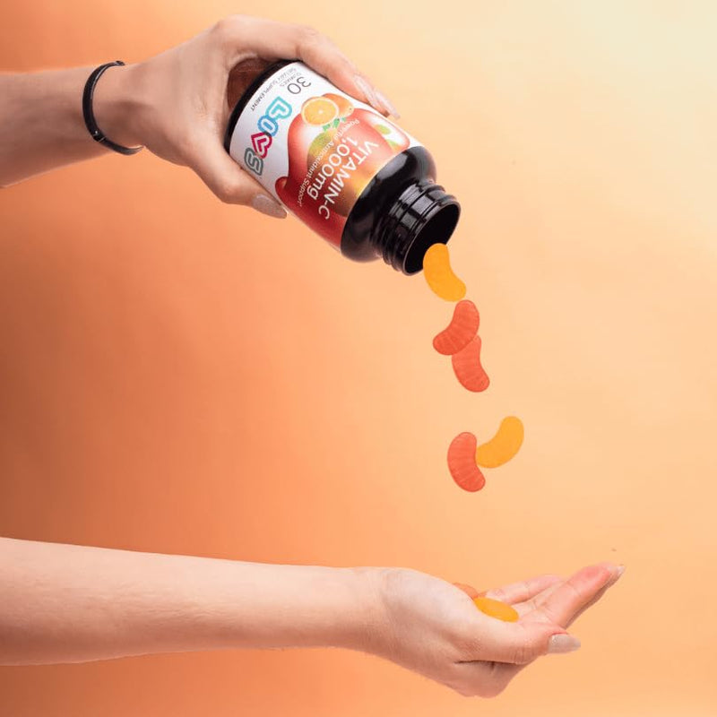 Vitamin C 1000mg Gummies for Kids & Adults |Antioxidant & Immune Support Supplement | Vegan Multivitamin for Hair, Skin & Nails | Non-GMO, Gluten-Free, Gelatin-Free Chewable 1000mg Per Serving 30 Ct 1000MG Vitamin C 30 Count (Pack of 1)