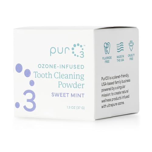 PurO3 Ozonated Toothpaste Powder, Natural Teeth Whitening & Plaque Remover