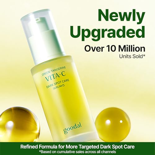 GOODAL Vitamin C Dark spot brightening Serum | 5% Niacinamide & Green Tangerine Exosome | Gentle Daily Facial Serum for Radiant Glow Skin | Korean Skincare | 1.01 fl oz (30ml) Vita C Dark Spot Care Serum