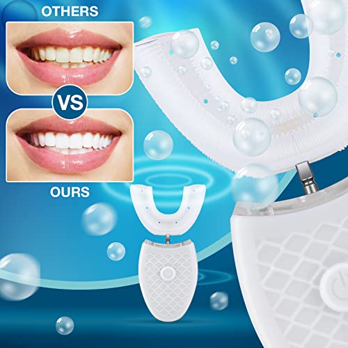 2 Pack U Shaped Automatic Toothbrush Ultrasonic Toothbrush, No Base