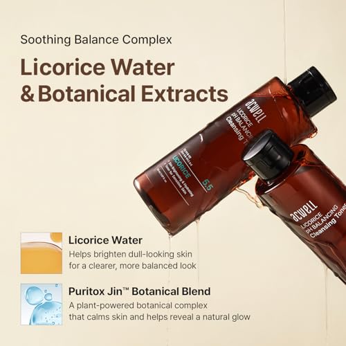 ACWELL Licorice pH 5.5 Balancing Cleansing Toner - Alcohol-Free Korean Face Toner, Hydrating Clarifying Formula for Dull and Combination Skin, 5.07 fl oz 5.07 Fl Oz (Pack of 1)