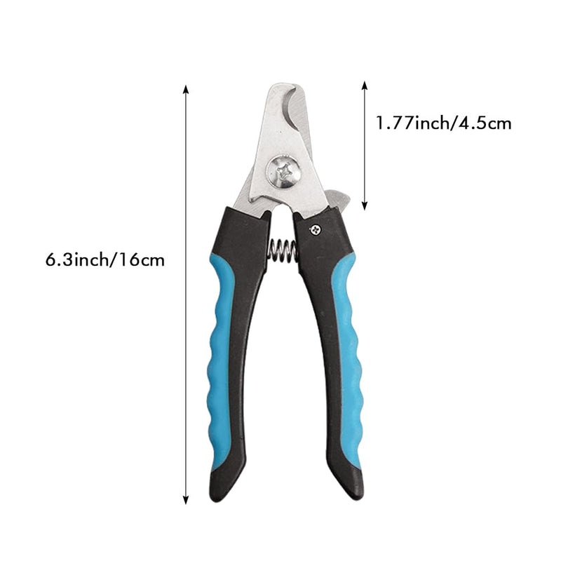 Claw Scissors for Dogs and Cats with Nail File Stainless Steel Claw Trimmer for Dogs Claw Care Cutter for Pets Nail Clippers Large with Safety Guard 6" Inch - BeesActive Australia