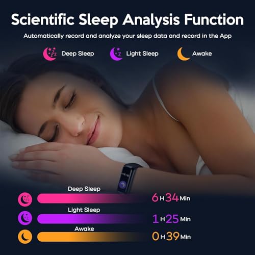 Fitness Tracker, 2026 Smart Band with Heart Rate & Blood Pressure Monitor, IP67 Waterproof Activity Tracker with Sleep Tracking & Step Counter for Men Women, Black