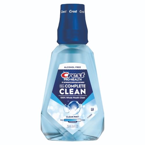 Crest Pro-Health Mouthwash Oral Rinse, Refreshing Clean Mint, 250 Milliliter (Pack of 3)