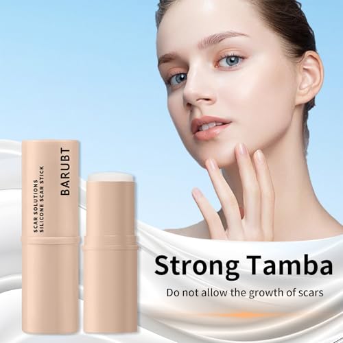 Scar Stick, Scar Solutions Silicone Scar Stick, Thick Solid Velvety Film for Old, Burn Scars, Acne, Stretch Marks, Formula Infused with Asiatica Extracts and Vitamin E for Skin Smoother, Softer