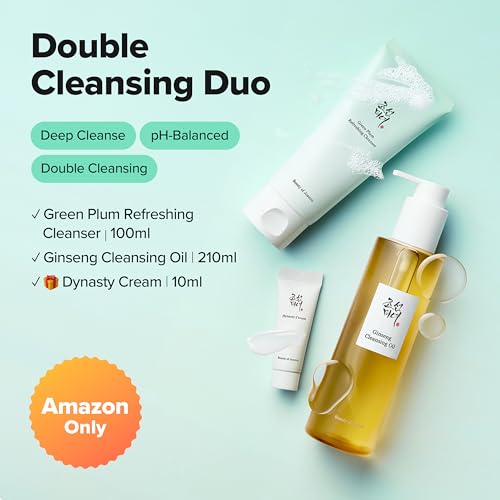 Beauty of Joseon Double Cleansing Duo With Glass Skin Moisturizer Gift | Daily Korean Skincare Face Cleansers for All Skin Types, Gentle Gel Cleanser and Lightweight Cleansing Oil 210 ml, 100 ml Double Cleansing Set (14.4 Ounce)