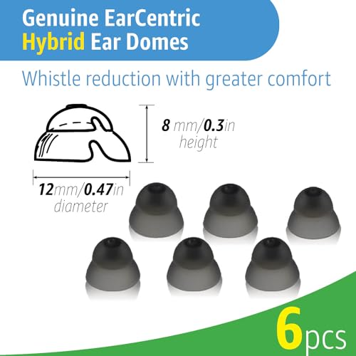 [6-Month Hearing Supplies] Hearing Aid Amplifier Accessories Kit, Ear Wax Removal Wires, Ear Cleaning Brushes, Silicone Ear Domes Earbuds, Transparent Slim Thin Tubes