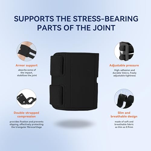 Wrist Brace for Men & Women – Provide Support for Sports, Work, Daily Activities& Wrist Strains Relief – Adjustable Support for Tendonitis, Carpal Tunnel & Arthritis – Fits Left & Right Wrist (2, Black) 2