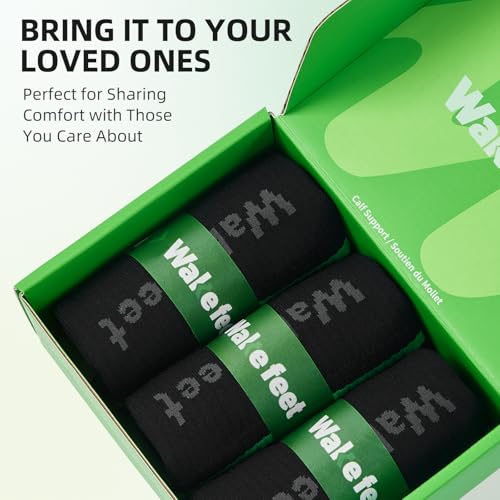 3 Pairs Calf Compression Sleeves for Women & Men 15-20 mmHg, Graduated Compression Socks for Running, Swelling Relief, Shin Splints & Varicose Veins Support, Anti-Slip Leg Sleeves Green L/XL