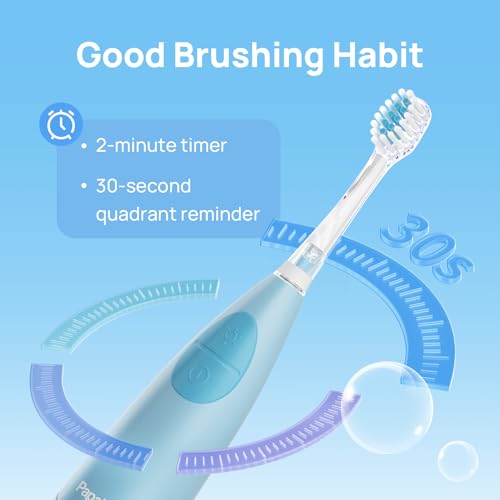 Papablic Baby Tongue Cleaner for Ages 0-2 and Kids Electric Toothbrush for Ages 4+