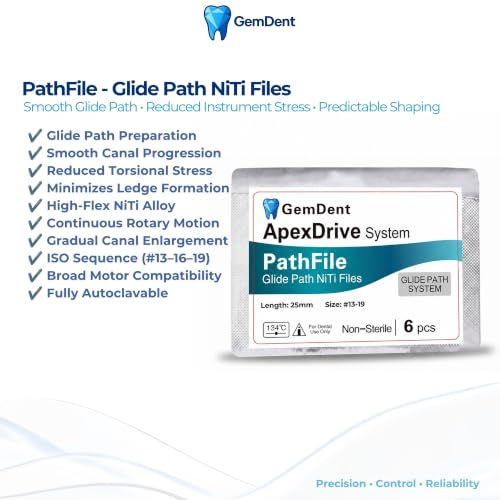 ApexDrive NiTi Glide Path Files 25 mm Sizes #13–19 Assorted, Pack of 6 25MM #13-19 Assorted