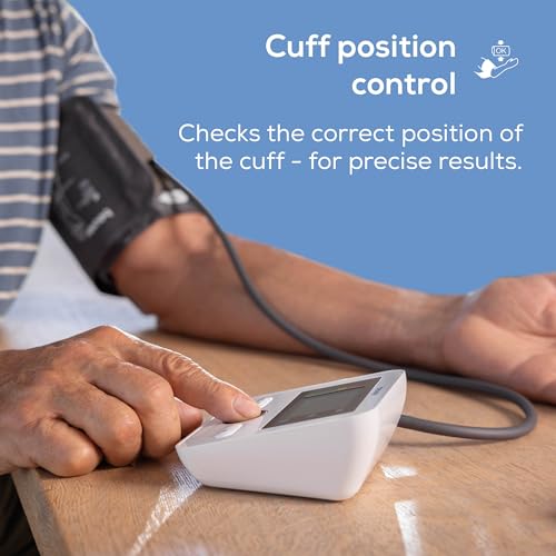 Beurer BM27 Upper Arm Blood Pressure Monitor for Home Use with Adjustable Cuff, 120 Memory Sets, Irregular Heart Rate Detection, Risk Indicator, Data Transfer to Apple Health and co. White