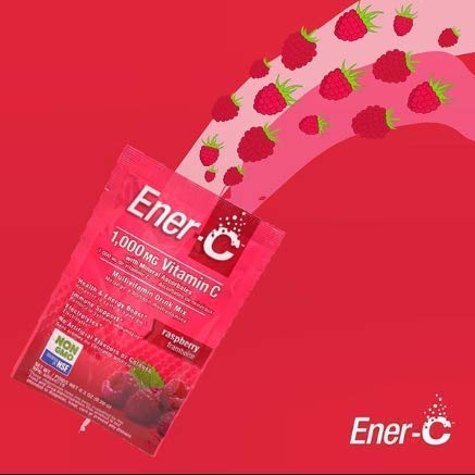 Ener-Life Raspberry Multivitamin Drink Mix 30 Count, 0.3 OZ | Vitamin Packets for Water, Vitamin Drink Mix, Hydration Liquid Mix, Immune Booster for Adults, Healthy Energy